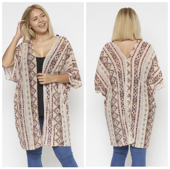 cheap plus size kimono cardigan